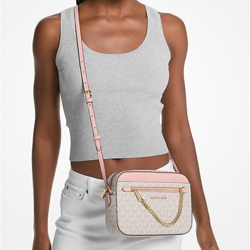 Authentic Michael Kors Jet Set Large Logo Crossbody Bag